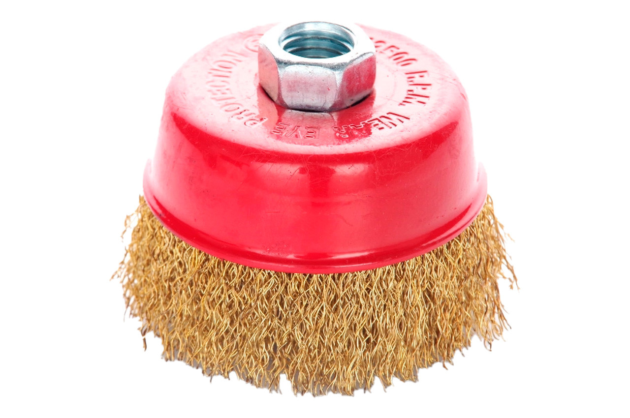 Щітка торцева Apro 75 мм x М14 рифлена (830425), фото 1