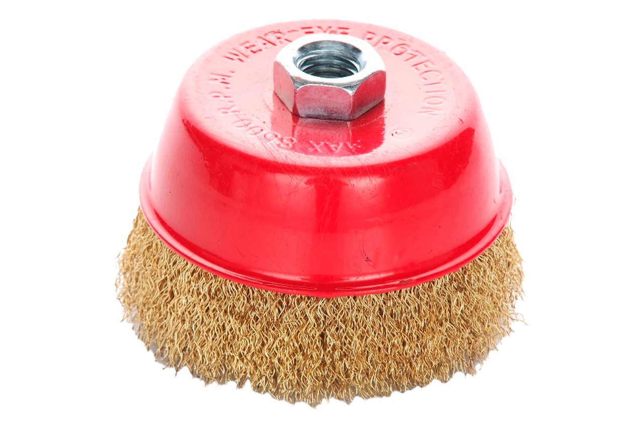 Щітка торцева Apro 100 мм x М14 рифлена (830427), фото 1