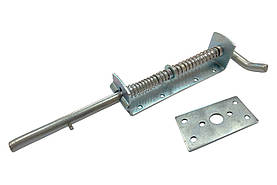 Засув KS-UKR "Виток" з ручкою на пружині 10х260 (цинк) (6366)