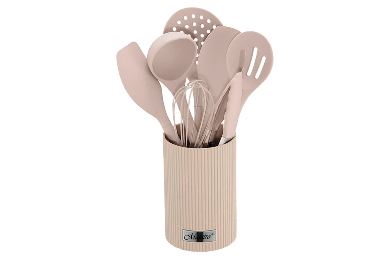 Набір кухонний Maestro 8од силікон-нейлон бежевий (MR-1542-BIEGE), фото 1