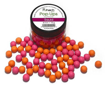 Плавальні бойли Puhach Baits Pop Ups 8 мм Multicolor/Кальмар