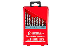Набір свердел по металу Intertool 13 шт. (1.5-6.5 мм) (SD-0113)