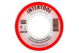 Стрічка тефлонова Intertool 15 м x 12 x 0.1 мм (IT-0001) (10 шт.)