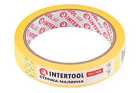 Стрічка малярська Intertool 19 мм х 20 м жовта (DM-1920) (12 шт.)