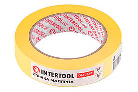 Стрічка малярська Intertool 25 мм х 40 м жовта (DM-2540) (9 шт.)