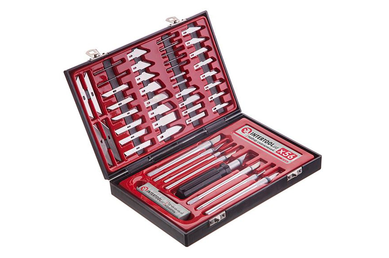 Набір скальпелів Intertool 56 од. (HT-0530), фото 1