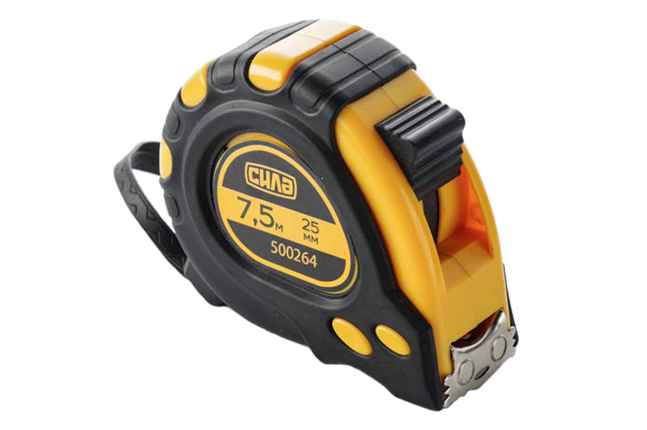 Рулетка Сила 7.5 м x 25 мм супер-магніт (500264), фото 1
