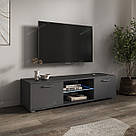 Сучасна довга тумбочка під телевізор з LED-підсвіткою для спальні, 140 см, фото 7