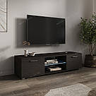 Сучасна довга тумбочка під телевізор з LED-підсвіткою для спальні, 140 см, фото 4