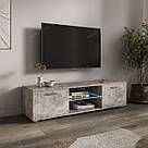 Сучасна довга тумбочка під телевізор з LED-підсвіткою для спальні, 140 см, фото 3