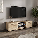 Сучасна довга тумбочка під телевізор з LED-підсвіткою для спальні, 140 см, фото 5