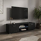 Сучасна довга тумбочка під телевізор з LED-підсвіткою для спальні, 140 см, фото 6