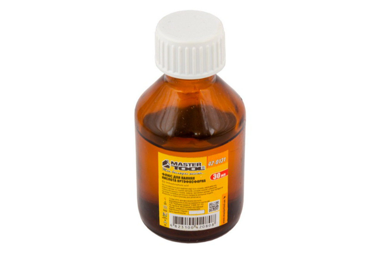 Кислота ортофосфорна Mastertool 30 г скло (42-0131) (10 шт.), фото 1