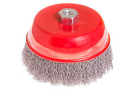 Щітка торцева Mastertool 150 мм рифлена Чорна (19-7215)