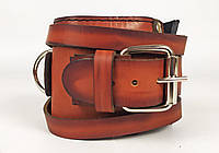 Манжета EasyFit F8 коричнева для тяги на тренажері (шкіра) EF-LGSTR-F8-BR