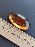 Кабошон з цитрину. Гранений цитрин кабошон овал . Розмір 45*28*15 мм. Камінь цитрин. Індія., фото 6