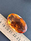 Кабошон з цитрину. Гранений цитрин кабошон овал . Розмір 45*28*15 мм. Камінь цитрин. Індія., фото 3