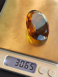 Кабошон з цитрину. Гранений цитрин кабошон овал . Розмір 47*33,5*16,5 мм. Камінь цитрин. Індія., фото 4