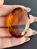 Кабошон з цитрину. Гранений цитрин кабошон овал . Розмір 47*33,5*16,5 мм. Камінь цитрин. Індія., фото 5