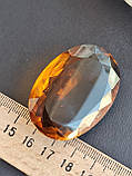 Кабошон з цитрину. Гранений цитрин кабошон овал . Розмір 47*33,5*16,5 мм. Камінь цитрин. Індія., фото 9