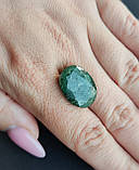 Камінь без оправи смарагд овал. Натуральний кабошон зі смарагду. Розмір 20*15*7,5 мм., фото 3