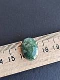 Камінь без оправи смарагд овал. Натуральний кабошон зі смарагду. Розмір 20*15*7,5 мм., фото 7