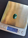 Камінь без оправи смарагд овал. Натуральний кабошон зі смарагду. Розмір 20*15*7,5 мм., фото 4