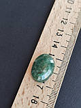 Камінь без оправи смарагд овал. Натуральний кабошон зі смарагду. Розмір 20*15*7,5 мм., фото 10