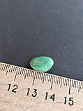 Камінь без оправи смарагд овал. Натуральний кабошон зі смарагду. Розмір 13.3*11.5*6.5 мм., фото 3