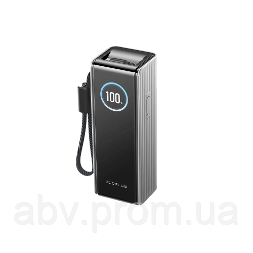 Павербанк EcoFlow RAPID Power Bank з кабелями 25000mAh сріблястий, фото 1