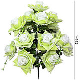 Штучні квіти букет рози Урочисті 18 голів, 63см, фото 4