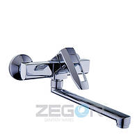 Змішувач ZEGOR (TROYA) кухня настіний NOF12-A033