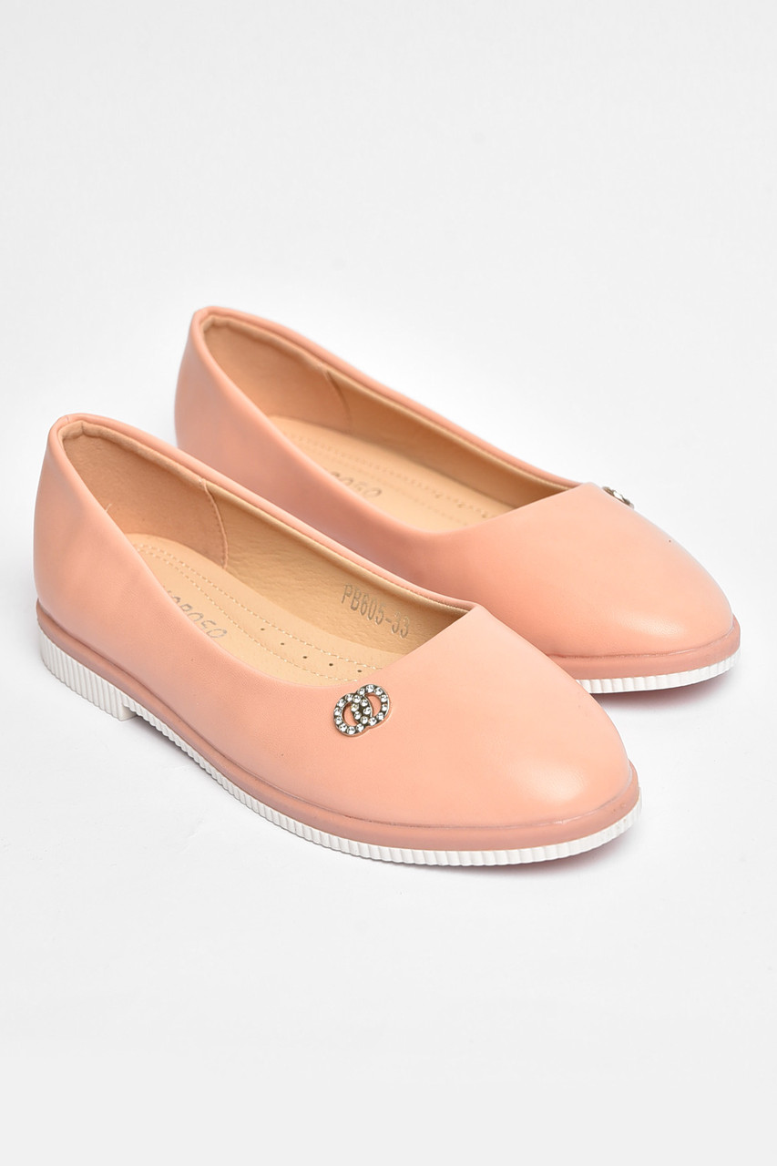 Балетки дитячі для дівчинки рожевого кольору 204307T Безкоштовна доставка, фото 1