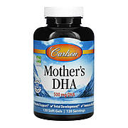 Софт гелеві капсули Carlson Laboratories Mother's DHA 500mg - 120 softgels (2023-10-3890)