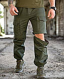 Тактичні штани-шорти джогери MINISTERIUM олива літні ріп-стоп ПП7807 ТМ, фото 7