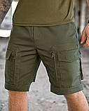 Тактичні штани-шорти джогери MINISTERIUM олива літні ріп-стоп ПП7807 ТМ, фото 9