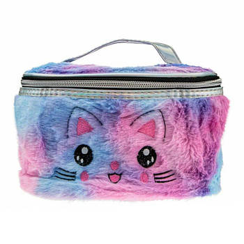 Косметичка з принтом "Киця", плюшева 20x13x12см, марки "Lukky" T21408 G-Rich