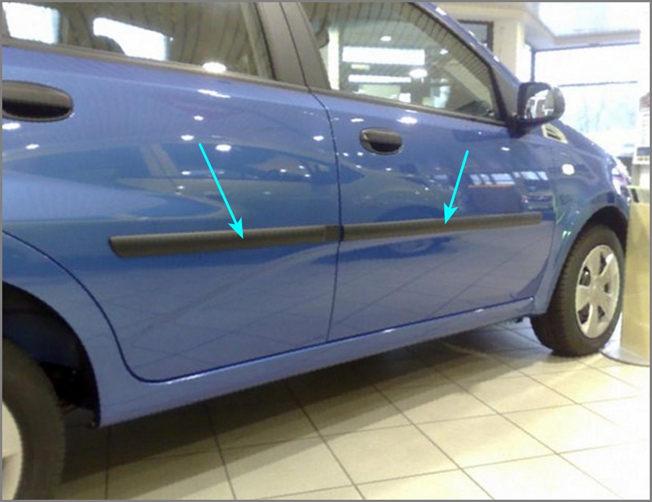 Молдинги на двері для Сhevrolet Aveo T200, T255 5Dr, ZAZ Vida хетчбек 2002+