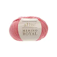 Alize MERINO ROYAL (Меріно Роял) № 619 кораловий (Вовняна пряжа, нитки для в'язання)