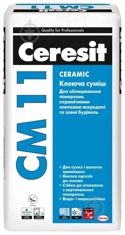 Клей для плитки Ceresit CM 11 Ceramic 25 кг, фото 1
