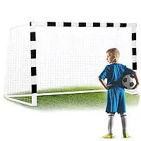 Футбольні ворота 300 x 200 x 120 см NS-465 чорно-білі