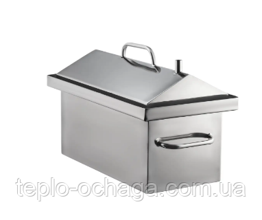 Коптильня гарячого копчення "S" неіржавка сталь 1.5 мм, 2 яруси та 3 гачки + подарунок