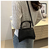 Жіноча сумка 8508 крос-боді чорна, фото 6