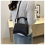 Жіноча сумка 8508 крос-боді чорна, фото 7