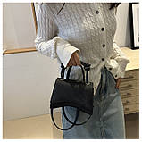 Жіноча сумка 8508 крос-боді чорна, фото 8