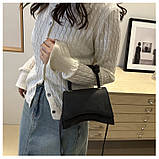 Жіноча сумка 8508 крос-боді чорна, фото 9