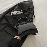 Жіноча сумка 8508 крос-боді чорна, фото 3
