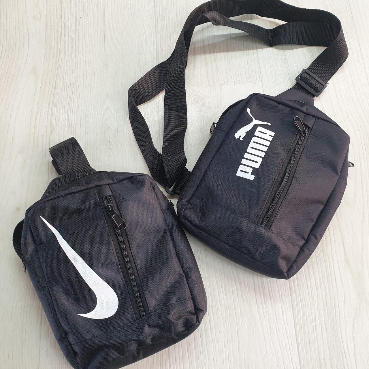 Чоловіча сумка через плече з лого, фото 1