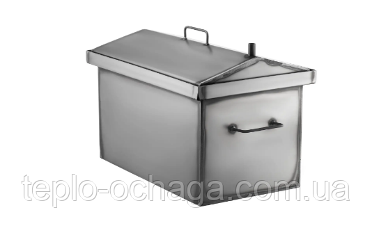 Коптильня гарячого копчення "L" з піддоном 1.5 мм, 2 яруси та 3 гачки + подарунок