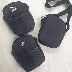 Спортивна унісекс сумка з логотипом у чорному кольорі